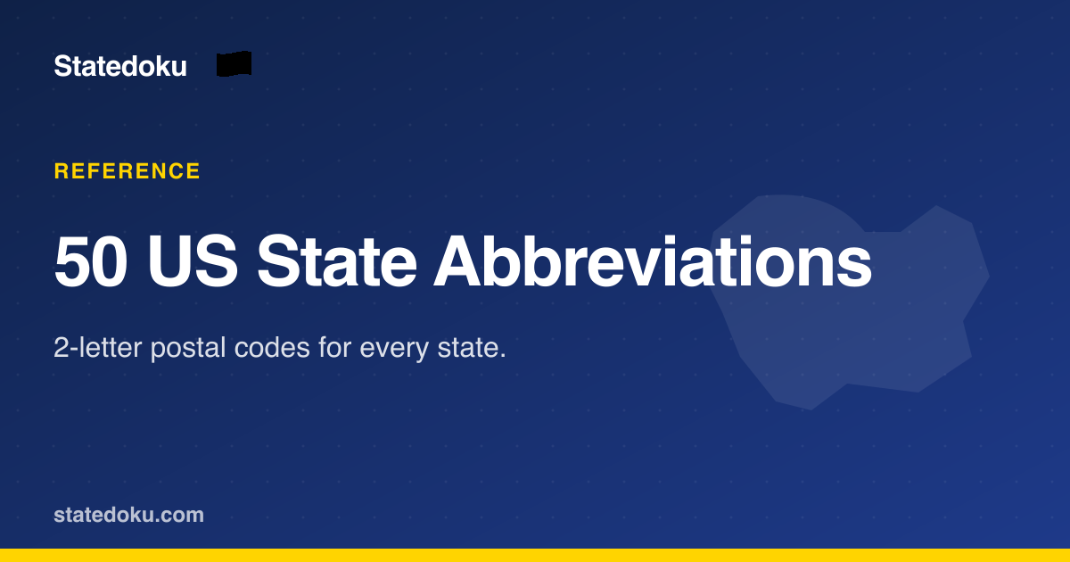 The 6 State Abbreviations Everyone Confuses — All 50 Codes (2026 ...